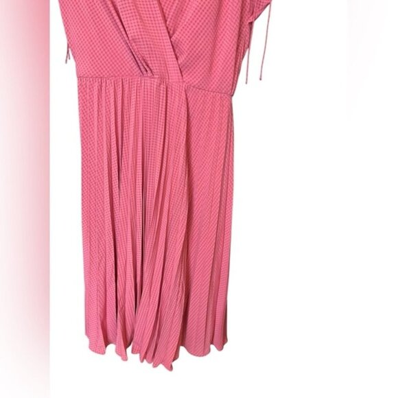 Gal Meets Glam Angelica Pleated Ruched Shoulder Dress Dried Rose Pink Size 10 - Picture 5 of 8